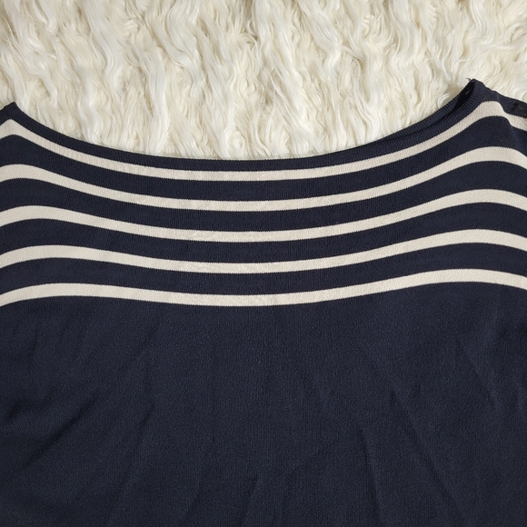 Vintage MAX Mara Black / White Boat Neck sSweater Small size - Picture 4 of 9